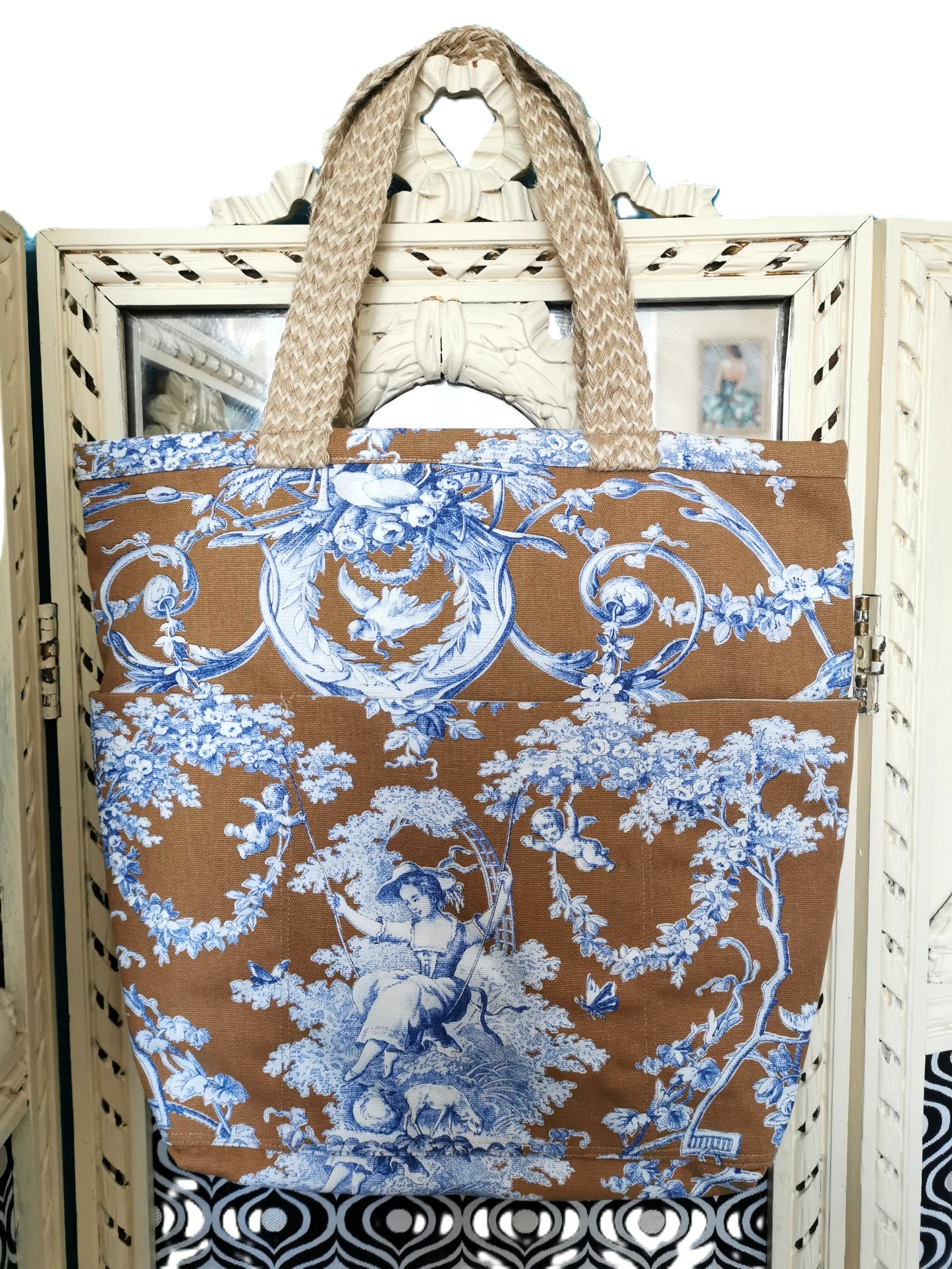 Tote Bag Toile de Jouy Français