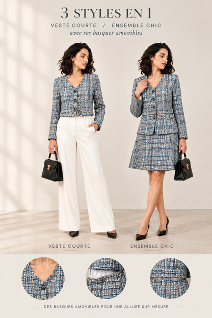 Veste Transformable 3 en 1 Jacquard Natté – Trivesta | Sept Mille Une Facettes