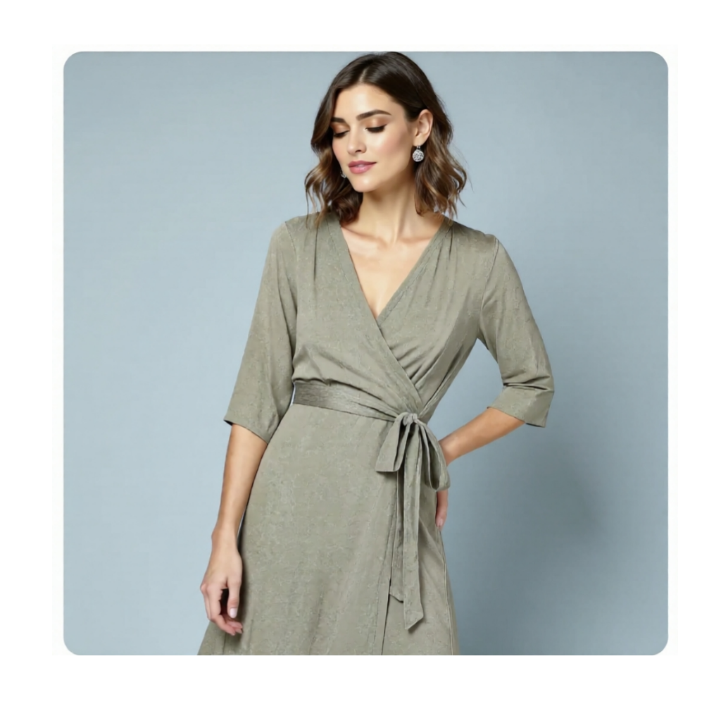 Tyme - Robe portefeuille ajustable en jersey