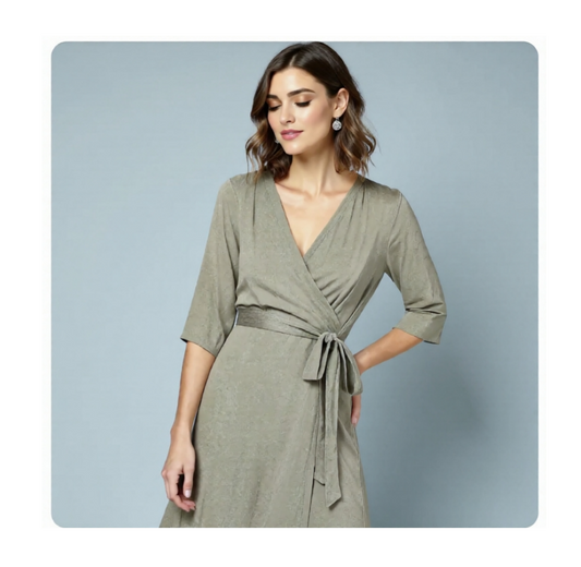 Tyme - Robe portefeuille ajustable en jersey