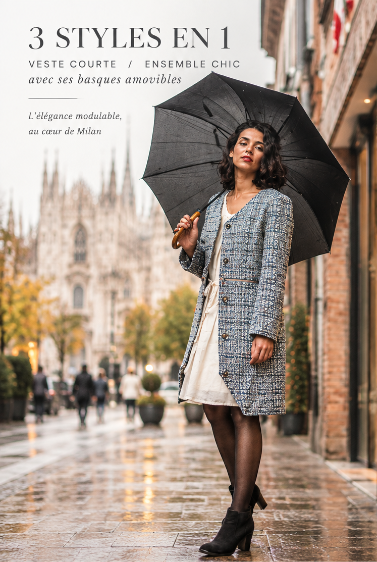Veste Transformable 3 en 1 Jacquard Natté – Trivesta | Sept Mille Une Facettes