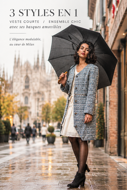 Veste Transformable 3 en 1 Jacquard Natté – Trivesta | Sept Mille Une Facettes
