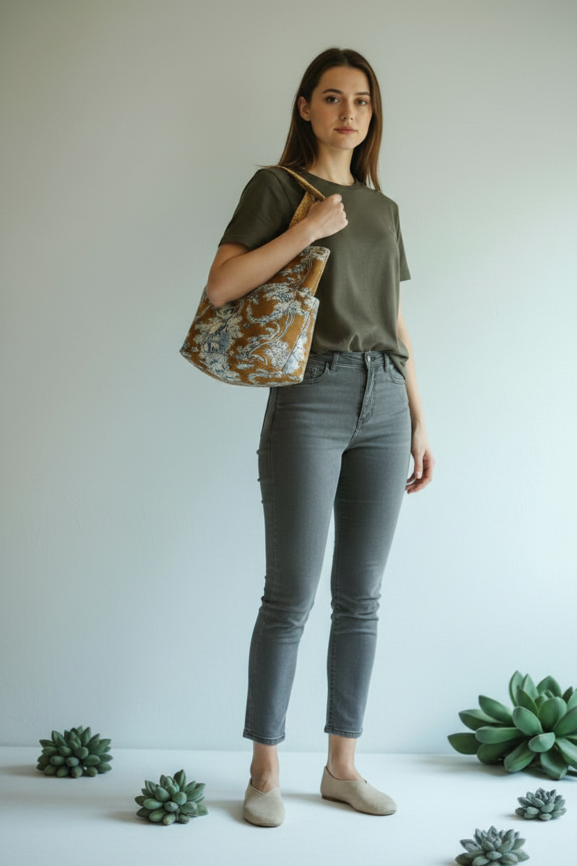 Tote Bag Toile de Jouy Français
