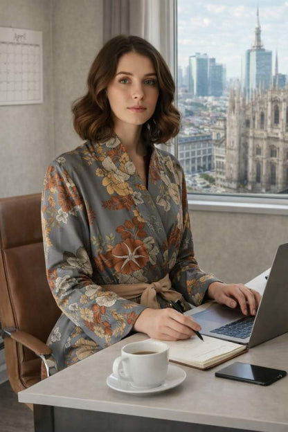 Kimono Cachemire Réversible Luxe – Reverso