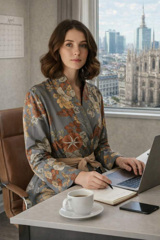 Kimono Cachemire Réversible Luxe – Reverso