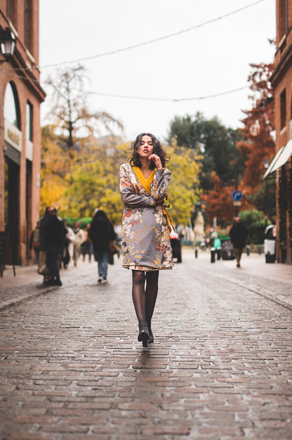 Reverso - Kimono Réversible en Laine Mérinos Foulée