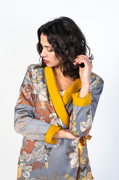 Reverso - Kimono Réversible en Laine Mérinos Foulée